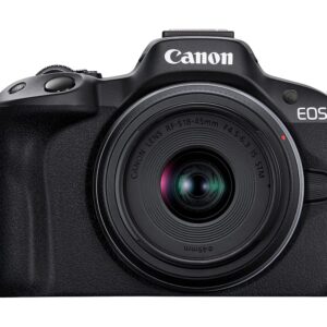 Canon EOS R50 RF-S18-45mm f/4.5-6.3 is STM Mirrorless Camera (Black)- 4K Video Vlogging with 24.2 MP